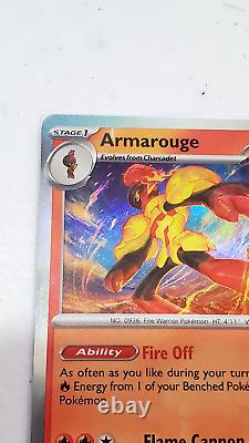 041/198 Armarouge Reverse Holo Rare Scarlet and Violet Pokemon TCG Error Card
