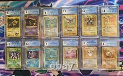 10 WOTC 1999+ HOLO Rare CGC Graded Vintage Pokemon Card Slab LOT! PSA BGS