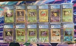 10 WOTC 1999+ HOLO Rare CGC Graded Vintage Pokemon Card Slab LOT! PSA BGS