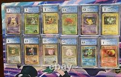 10 WOTC 1999+ HOLO Rare CGC Graded Vintage Pokemon Card Slab LOT! PSA BGS