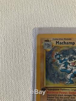 1995 1st Edition Rare Holo Foil Machamp Pokemon Card Near Mint Condition 8/102