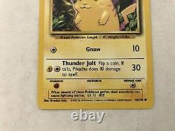 1995 Pikachu Gnaw Pokemon Card 58/102 Rare. 40 HP