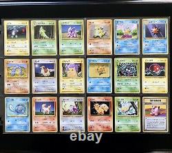 1996 Pokemon Base Set COMPLETE Non Holo Cards Lot RARE Japanese Edition NM+ MINT