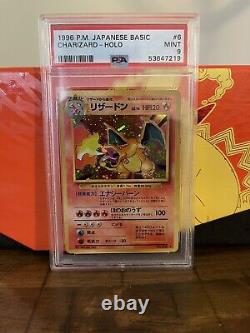 1996 Pokemon Card WOTC Japanese Base Set Charizard Rare Holo #006 PSA 9 MINT