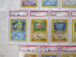 1999-2000 UK Base Set 4th COMPLETE Lot of 16 PSA 9 MINT Holo Rare Pokemon Cards