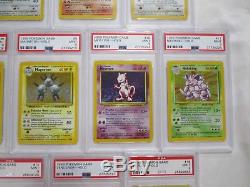 1999-2000 UK Base Set 4th COMPLETE Lot of 16 PSA 9 MINT Holo Rare Pokemon Cards