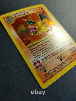 1999 Base Set Shadowless Holo Charizard Pokemon Card 4/102 Rare WoTC