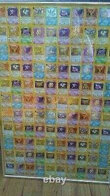 1999 Framed Pokemon Fossil 110-Card Uncut Holo Rare Sheet. Perfect Condition