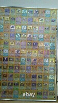 1999 Framed Pokemon Fossil 110-Card Uncut Holo Rare Sheet. Perfect Condition