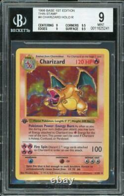 1999 Pokemon 1st Edition Base Set Holo Charizard #4 Bgs 9 Mint Holy Grail