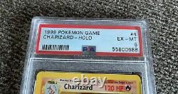 1999 Pokemon Base Set Charizard Holo #4 Graded PSA 6 EX-MT