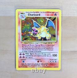 1999 Pokemon CHARIZARD 4/102 BASE SET Holo Rare Unlimited Edition Card WOTC EX