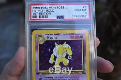 1999 Pokemon Card 1st Edition Hypno Holo PSA 10 Fossil Set