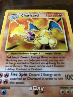 1999 Pokemon Card Base Set Charizard Unlimited edition Holo Rare 4/102 NM/MINT