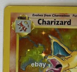 1999 Pokémon Charizard Holo 4/102 Base Set Unlimited Rare MP