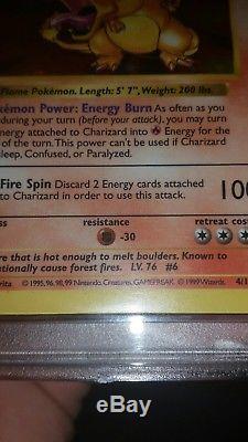 1999 Pokemon Charizard Shadowless PSA 6. Rare Card