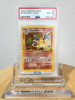 1999 Pokemon Game Charizard Holo PSA 8 Base Set 4/102 NM-MT