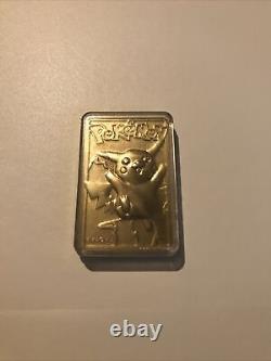 1999 Pokemon Nintendo Limited Edition 23K Gold-Plated Card #25Pikachu With COA