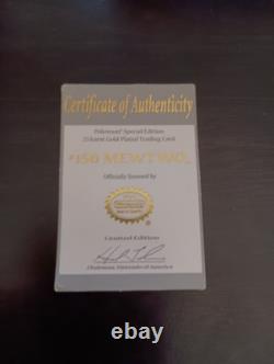 1999 Pokemon Special Edition 23 Karat Gold-Plated Trading Card #150 Mewtwo