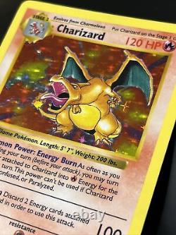 1999 Pokémon TCG Charizard Base Set 4/102 Shadowless Holo Rare