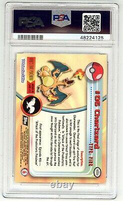 1999 Topps Pokemon Tv Charizard #6 Foil Card Psa 10 Gem Mint Rare- Low Census Nr