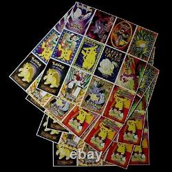 1999 Uncut Sheet Vending Sticker Card A&A Pikachu Pokemon 1st Edition eBay Pop 1