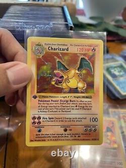 1st Edition Base Set Shadowless Charizard / Pokemon Card / 4/102 / WoTC NM