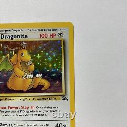1st Edition Dragonite Fossil 4/62 Holo Rare LP WoTC Pokemon TCG Vintage