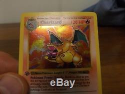 1st edition CHARIZARD Holo Shadowless 4/102 Pokemon rare card LP or better