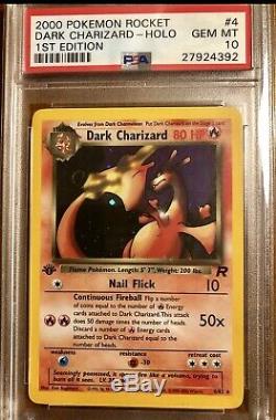 2000 Dark Charizard Holo 1st Edition Pokemon Card Graded PSA 10 Gem Mint! RARE