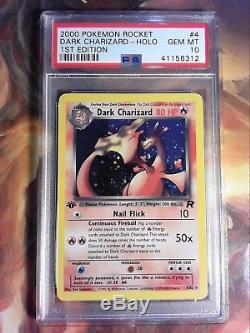 2000 Pokemon Rocket 4 Dark Charizard-Holo 1st Edition PSA 10 Gem Mint Card