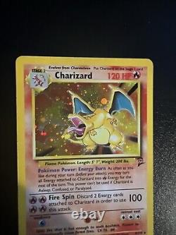 2000 Pokemon TCG Charizard 4/130 Unlimited Holo Rare Base Set 2 MP