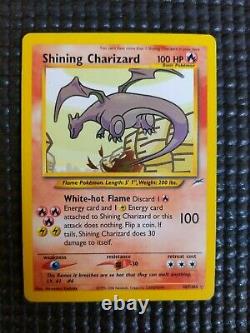 2000 SECRET RARE Shining Charizard 107/105 Holo Foil Pokemon Card Vintage MP