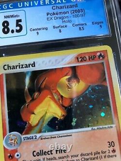 2003 Charizard EX Dragon Secret Rare Holo Pokemon Card 100/97 CGC 8.5 SWIRL