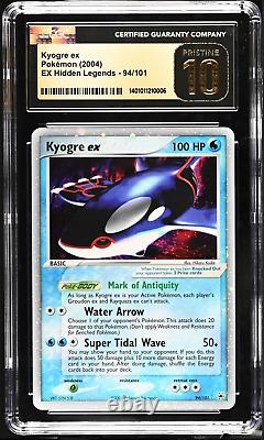 2004 EX Hidden Legends 94 Kyogre EX Holo Rare Pokemon TCG Card CGC 10 PRISTINE