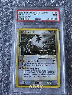 2005 Gold Star Rayquaza Holo PSA 9 Ex Deoxys Pokemon Card Rare