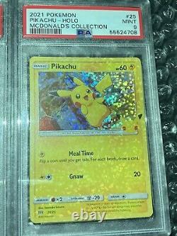 2021 McDonald's Pokémon Pikachu 25/25 1/1 RARE FULL HOLO BLEED ERROR CARD
