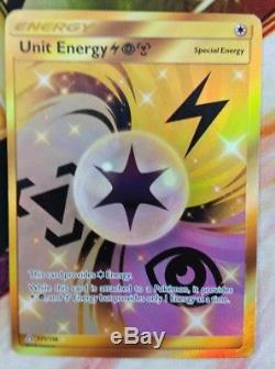 6 secret rare energy cards, Electric, grass, steel, fire, unit F. D. F, unit S. E. P