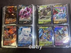 80 Pokemon card collection lot binder Vmax, V Full Art Ultra Rare Cards MINT