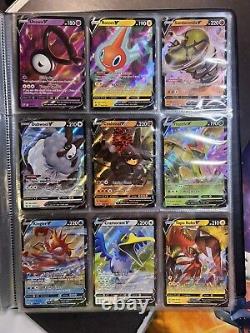 90 Pokemon card collection lot binder Vmax, V Full Art Ultra Rare Cards MINT