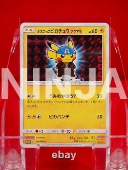 A++ rankPokemon Card Pretend Boss Pikachu Team Aqua 192/SM-P Holo Rare! #4187