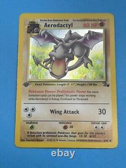 AERODACTYL Pokemon Card WOTC 1st Edition Fossil 1/62 HOLO NM