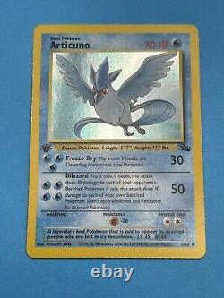 ARTICUNO Pokemon Card WOTC 1st Edition Fossil 2/62 HOLO LP