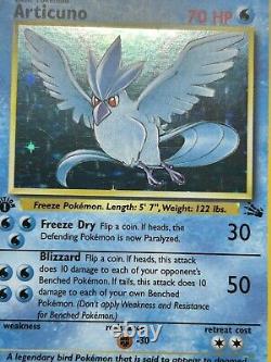 ARTICUNO Pokemon Card WOTC 1st Edition Fossil 2/62 HOLO LP