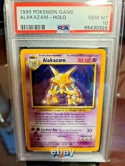 Alakazam 1/102 Unlimited Base set GEM MINT WOTC PSA 10 Pokemon Card