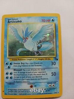 Articuno 2/62 Fossil Pokemon Card HOLOGRAPHIC RARE Star Vintage Perfect Condtion