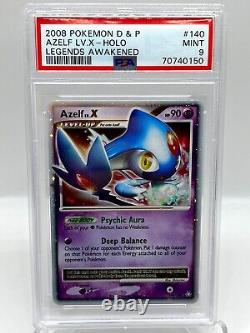 Azelf 140/146 DP Legends Awakened Holo Ultra Rare Pokemon Card PSA 9