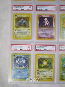 Base Set Unlimited COMPLETE Lot 16 PSA 9 MINT Holo Rare Pokemon Cards Charizard
