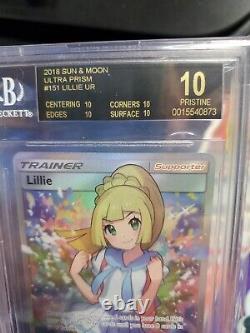 Bgs 10 Black Label Lillie 151 Full Art Ultra Rare (pop 4) Pokemon Tcg Read Desc