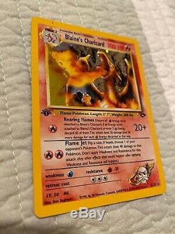 Blaine's Charizard 1st Edition Holo Rare Gym Challenge Pokemon Card